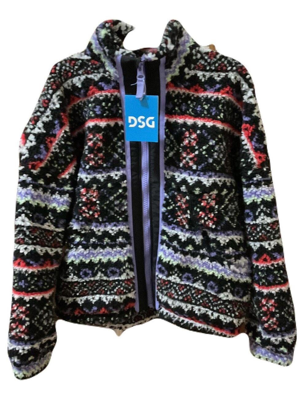 NWT DSG Girls Size Small (8-9) Warm & Cozy thick Fleece Zip Up